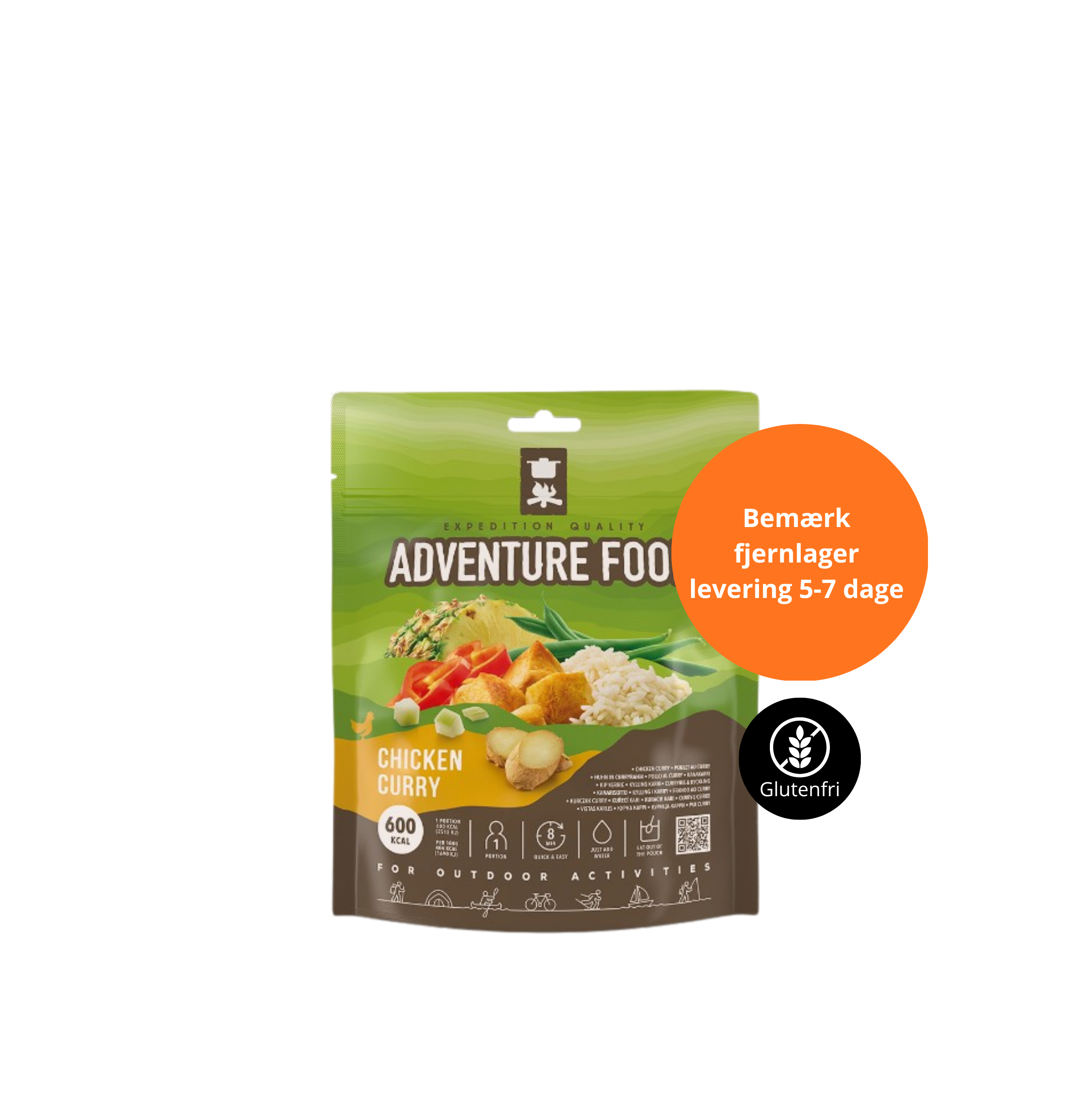 Adventure Food frysetørret turmad kylling  i karry med ris 